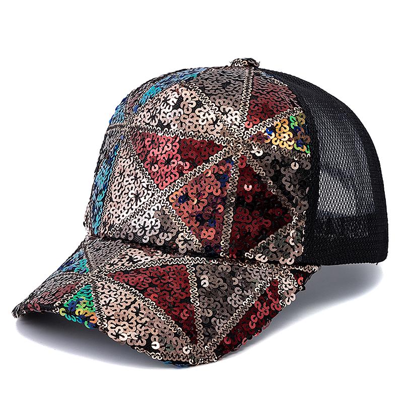 Новая весна лето женская блестящая нерегулярная диагональная кепка женская кепка женская уличная сетчатая кепка дальнобойщика модная кепка