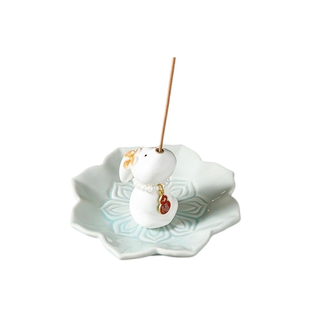 Lamb Bunny Desk Ornaments Zodiac Sheep Incense Holder Aromatherapy Incense Holder Tea Table