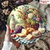 1PC Food Wine Basket Wall Art Mural Modern Metal Tin Painting Home Decor Gift