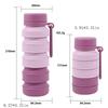 Reuseable Retractable Coffee Cup Portable Silicone Sport Bottles  Hiking