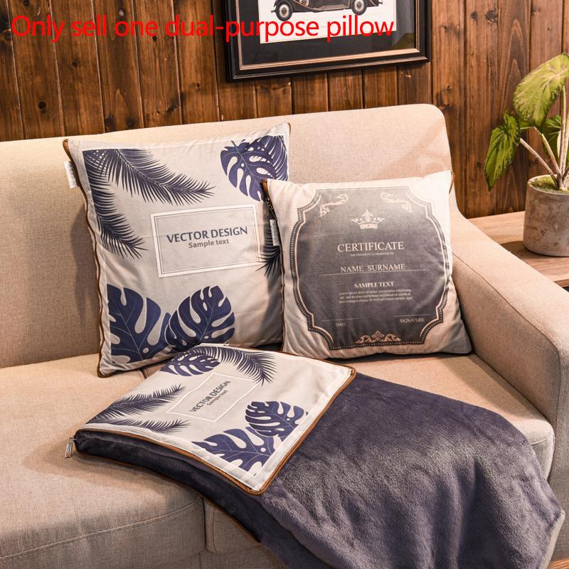 Зимняя коралловая бархатная подушка, подушка двойного назначения, переменное одеяло, домашний диван, подушка, автомобиль, теплый артефакт