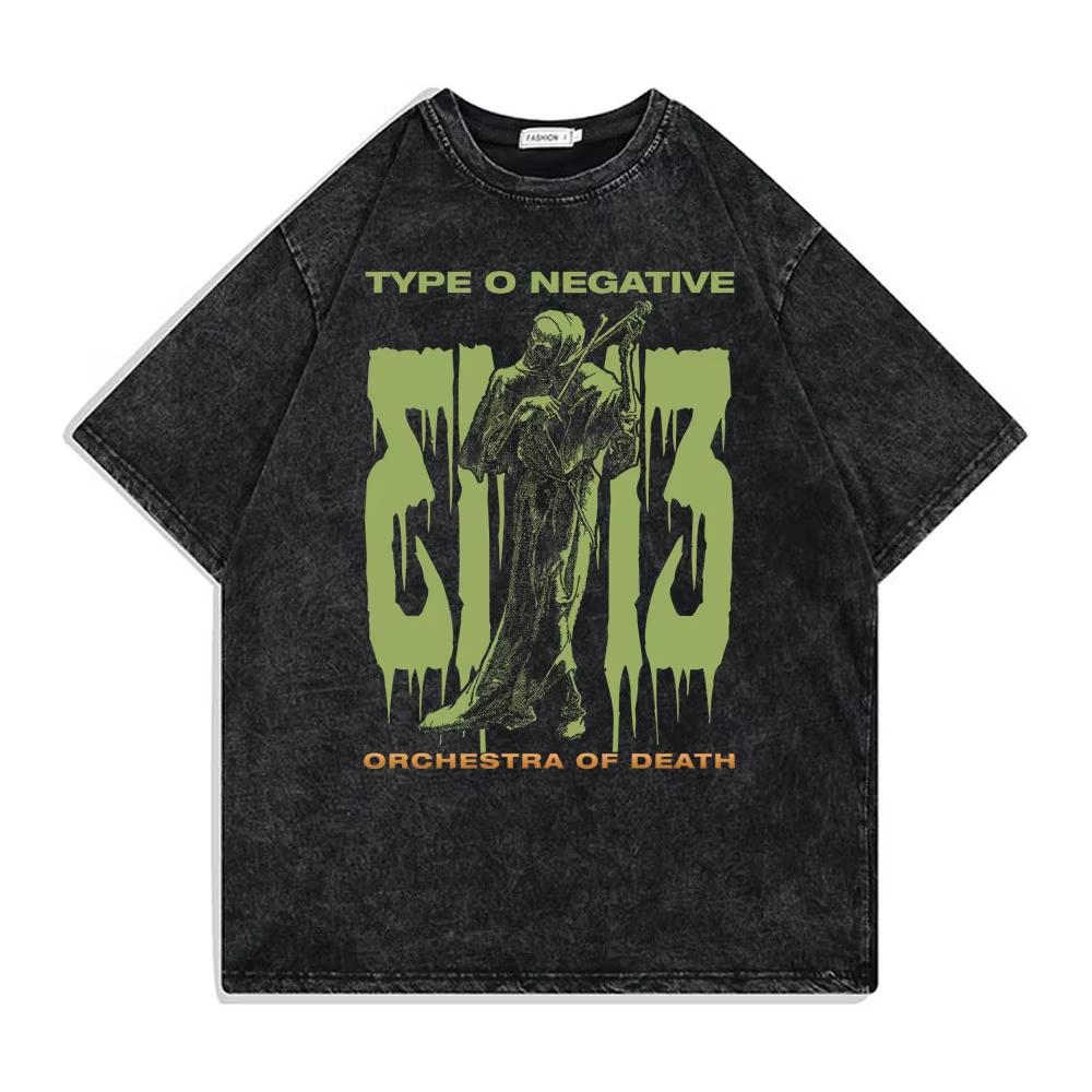 Рок-группа Type O Negative Suspended In Dusk Streetwear Washed Vintage Tshirt Oversize Tee Men women Casual Top