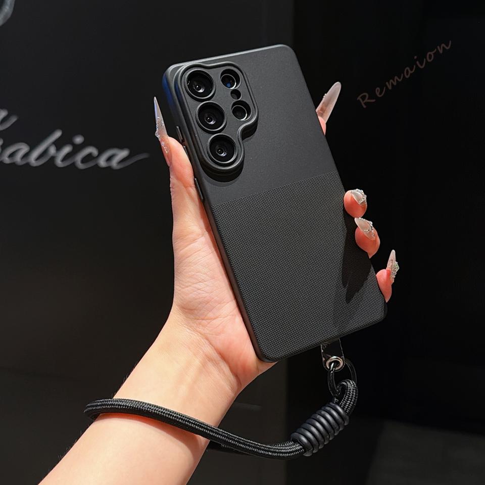 Чехол-бампер с ремешком и точками для Samsung Galaxy S26 S23 S24 S25 FE Ultra Plus A57 A17 A16 A56 A36 A55 A53 Ударопрочный защитный чехол