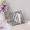 Book Storage Rack Black Newspapers Magazines Stand Student Stationeres Organizer Desktop Iron Book Shelf Vinyl Records Holder