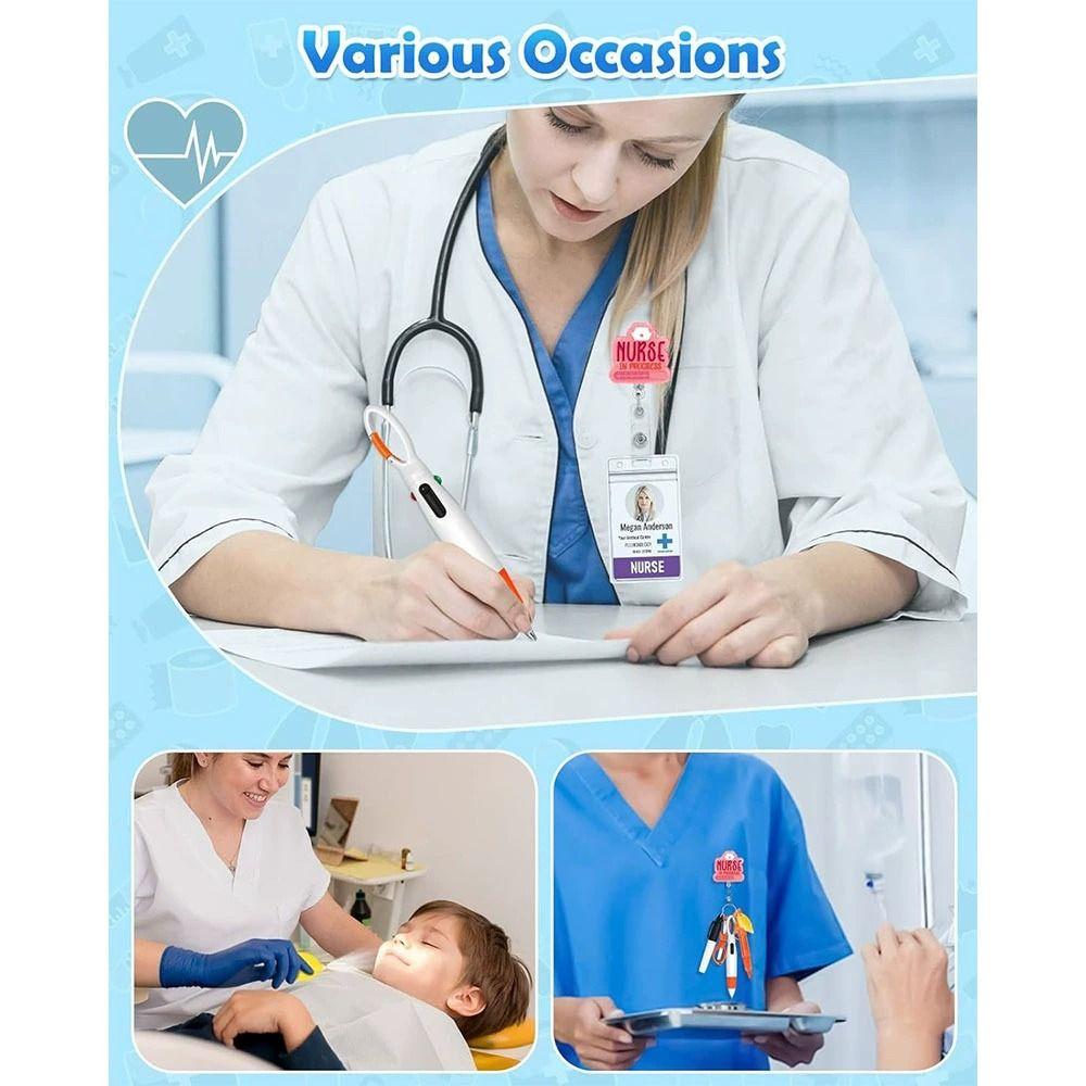 Портативный набор ручек для медсестры Выдвижной зажим для бейджа медсестры Модный держатель для бейджа-катушки