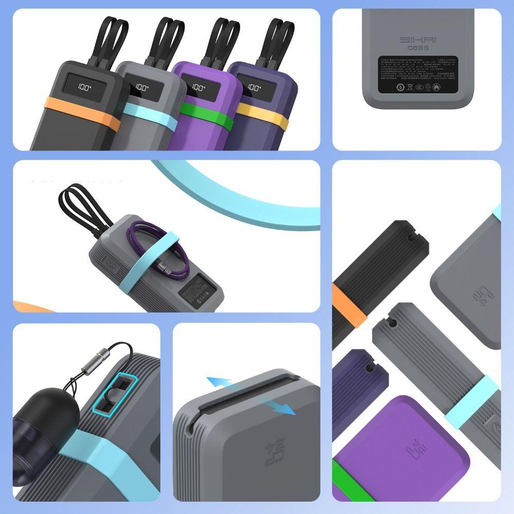 Dustproof Protective Case Solid Color Carrying Case for CUKTECH CP24 20000mAh Power Bank 40W Travel