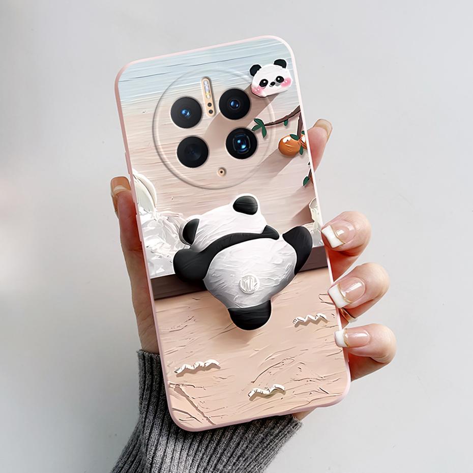 Чехлы для телефона Huawei Mate 50 Pro Милый Кролик Панды Чехол Для Huawei Mate50 Pro Mate 50Pro Мягкий Силиконовый Ударопрочный Задний Чехол