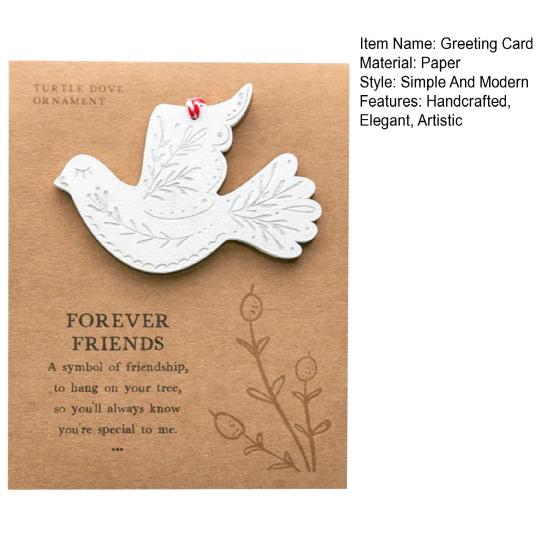 Открытка с птицей «Дружба навсегда» Поздравительная открытка «Дружба навсегда» Открытка на день рождения для лучшего друга ручной работы