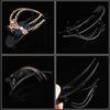 Fashion Women Hairpins Flexible Headwear Rhinestone Hair Clip Heart  Flower Acrylic Hollow Claws