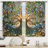 2 шт. Шторы «Волшебное дерево» 3D Красочный узор стеклянной мозаики Гостиная Спальня Балкон Солнцезащитные Художественный декор Шторы