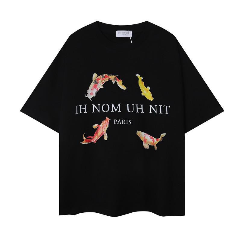 Printed short-sleeved T-shirt for men and women, loose summer trend for couples