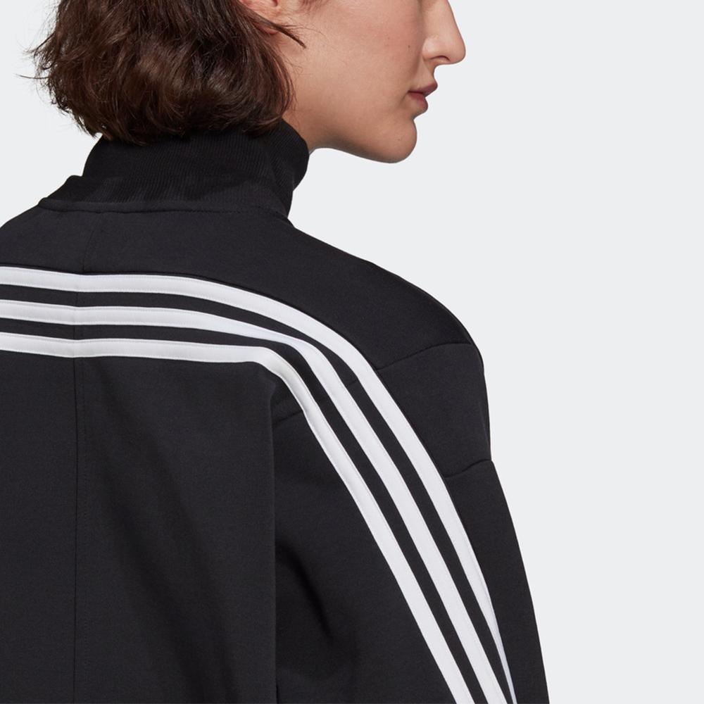 adidas Спортивная куртка с молнией и 3 полосками Черный Женский GL0338
