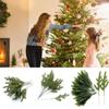 50Pcs Green Artificial Pine Branches DIY Crafts Wreath Christmas Decorations  Wreath Decoration