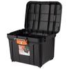 Iris Ohyama Craftsman Car Rack-Specific Airtight Hard Box, Black/Orange, MHB-460