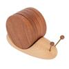 Snail Coaster Set with Magnet Cute Exquisite Eco Friendly Wood Drink Coasters for Home Restaurant