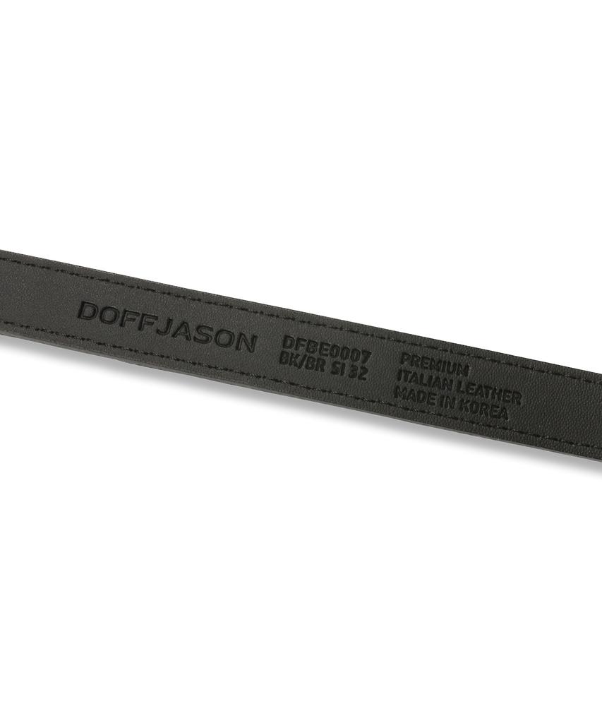 DOFFJASON Простой западный ремень из кожи пони Черный
