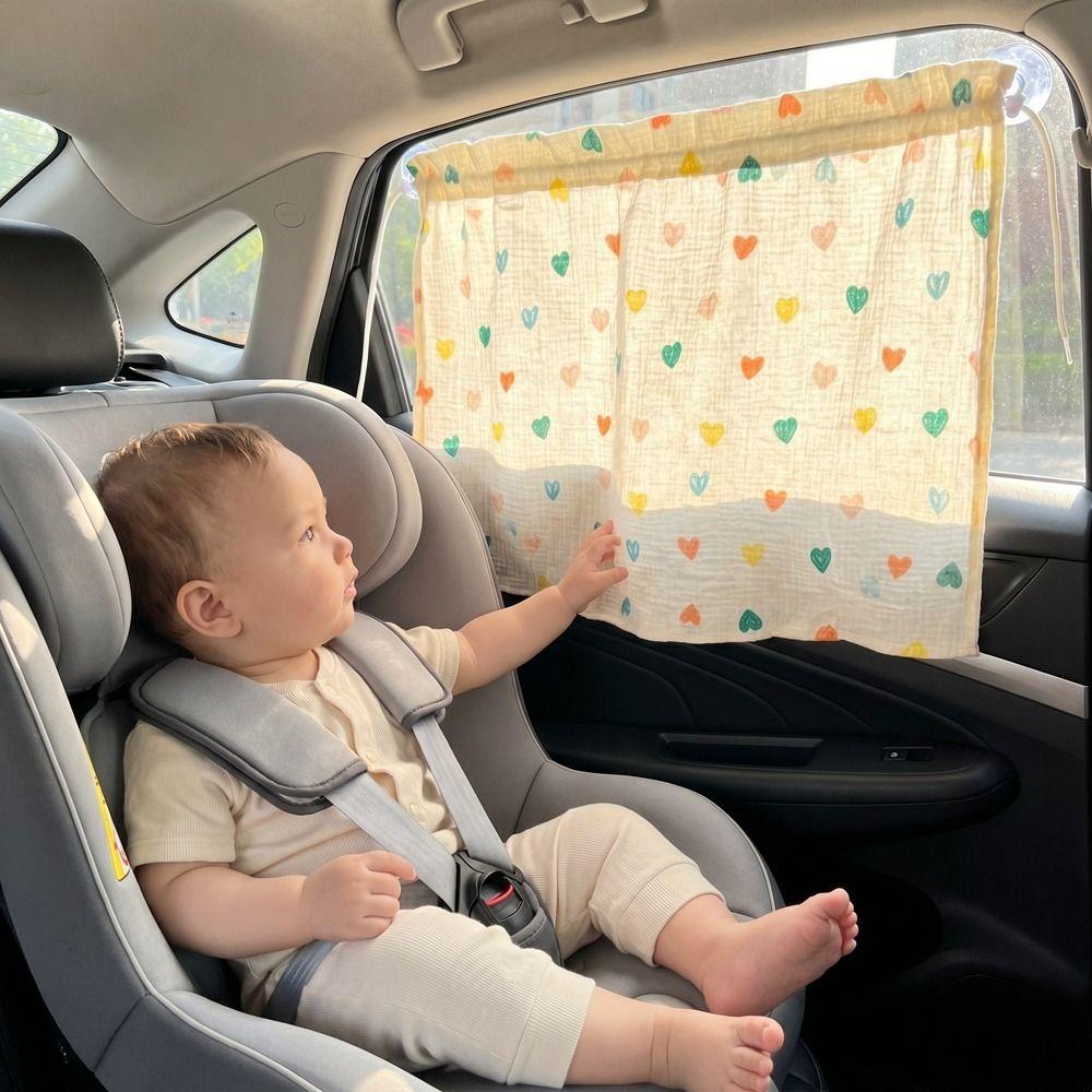 Cute Cartoon Car Curtains UV Protection Car Window Cover Universal Window Shade Car Interior