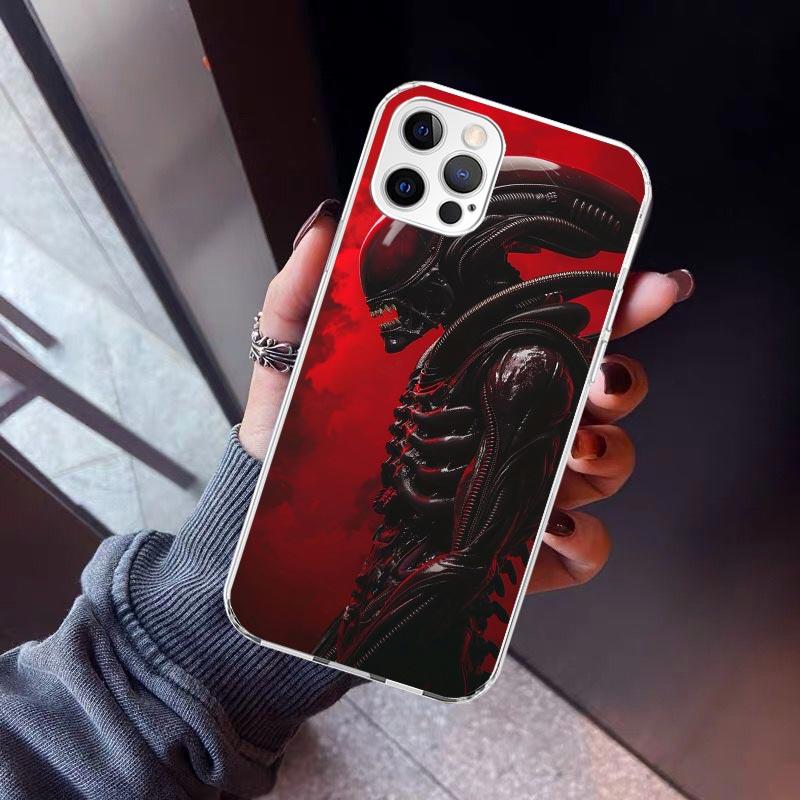 Cool A-Alien X-Xenomorph Phone Case For iPhone 17 Air 11 13 Mini 14 15 Plus 16 12 Pro Max 16E SE 7 8 Pattern Soft TPU Back Cover