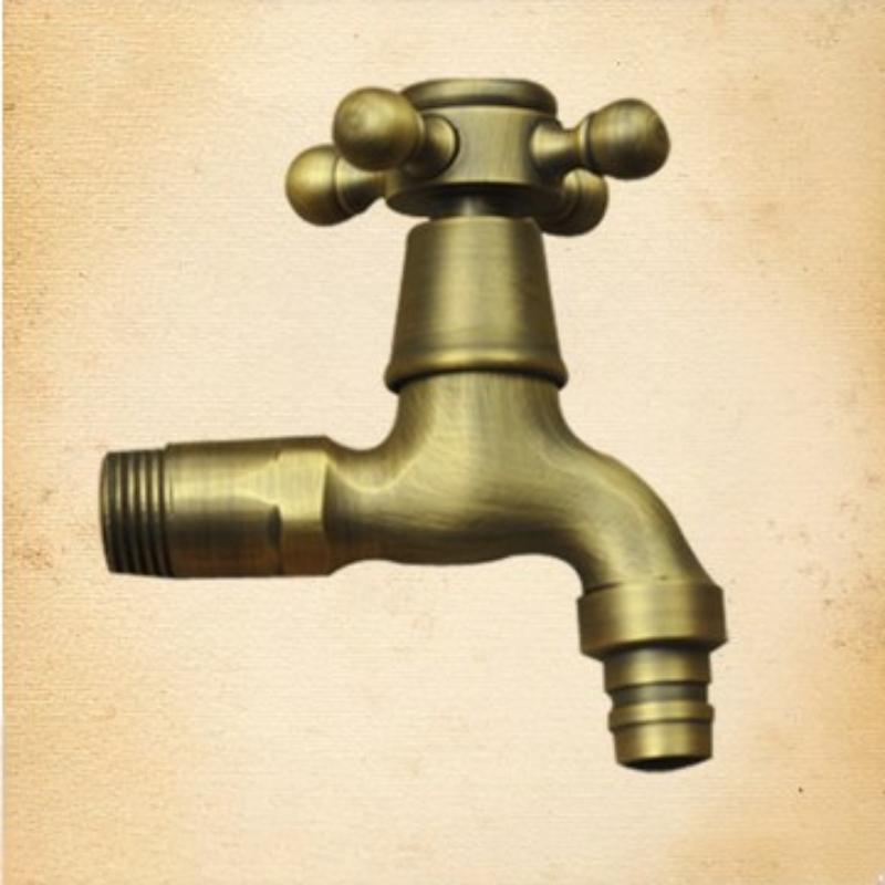 Retro All-copper Single-cooling Washing Machine Rotating Faucet Quick-opening Extended Washing Machine Spout Small Faucet Single Handle Single Control