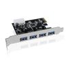 PCI-E Express Expansion Cards with USB 3.0 Controller, Adapter, 4 Ports, 5 Gbps for PC