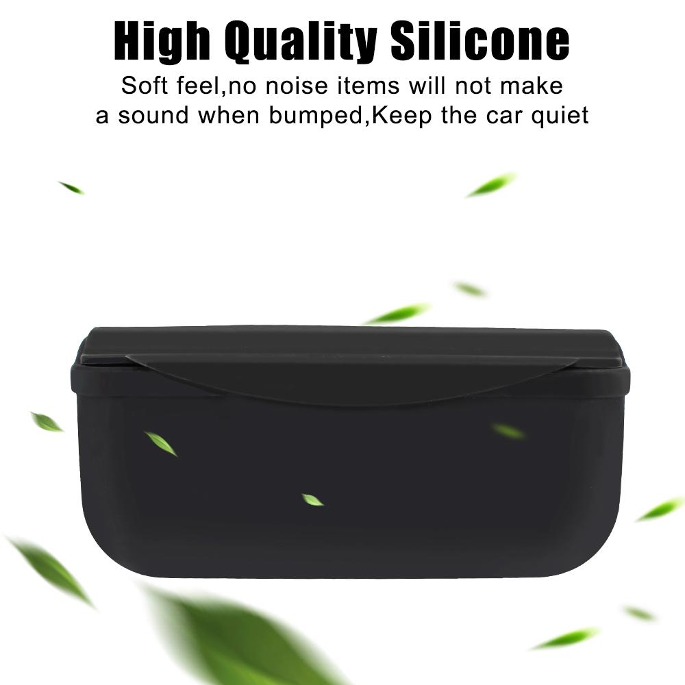 Car-styling Sticky Seat Crevice Side Trash Bin Storage Box Sunglasses Holder Silicone For Tesla Model 3 Model Y Glasses Case
