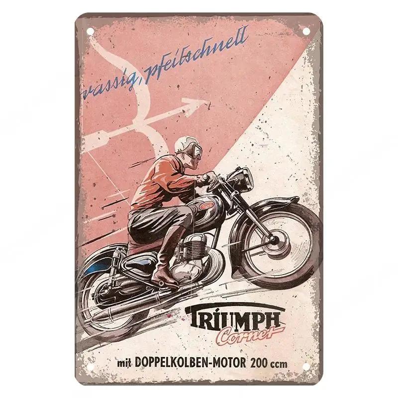 Винтажный плакат для мотокросса, металлические жестяные знаки, Гран-при мотоцикла, металлическая табличка, Декор, Настенный декор для гаража, мотоклуба, мужского пещерного бара