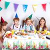 3 Pack Hawaiian Luau Tablecloths for Party Decoration, Hawaii Disposable Plastic Rectangular Table Covers, Aloha Tropical Palm Leaves Table Cloth,