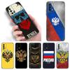 Russia Russian Flags Emblem Phone Case For Xiaomi Redmi Note 11 10 9 8 Pro 11T 5G 10T 10S 9S 9T 9i 9C 9A 8T Soft TPU Black Cover