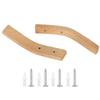 2PCS Wooden Wall Mounted Hook Coat Hat Towel Hanger Rack Key Hanging Hooks