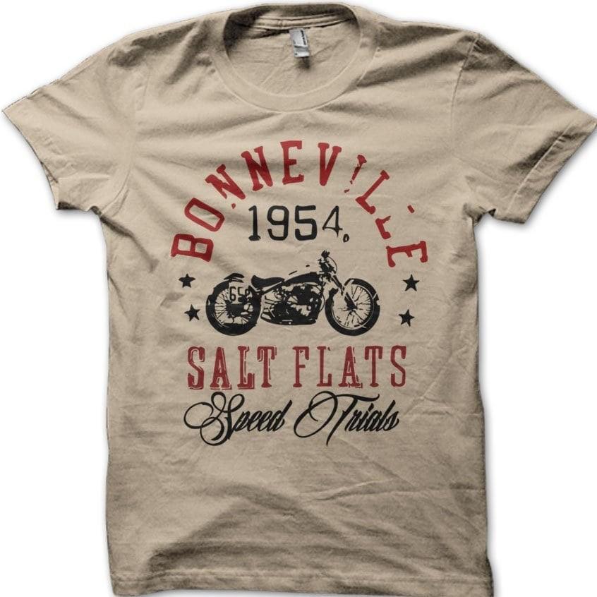 Boneville Salt Flats 1954 Speed Trials Motorcycle Racer biker vintage Old