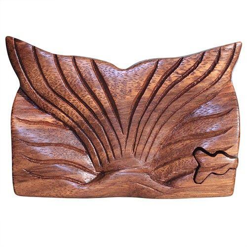 Wooden Puzzle Box - Whale Tail Fin