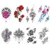 Waterproof Tattoo Sticker Girl Colored Rose Lotus Bohemian Brahma Totem Chest Back Cover Tattoo
