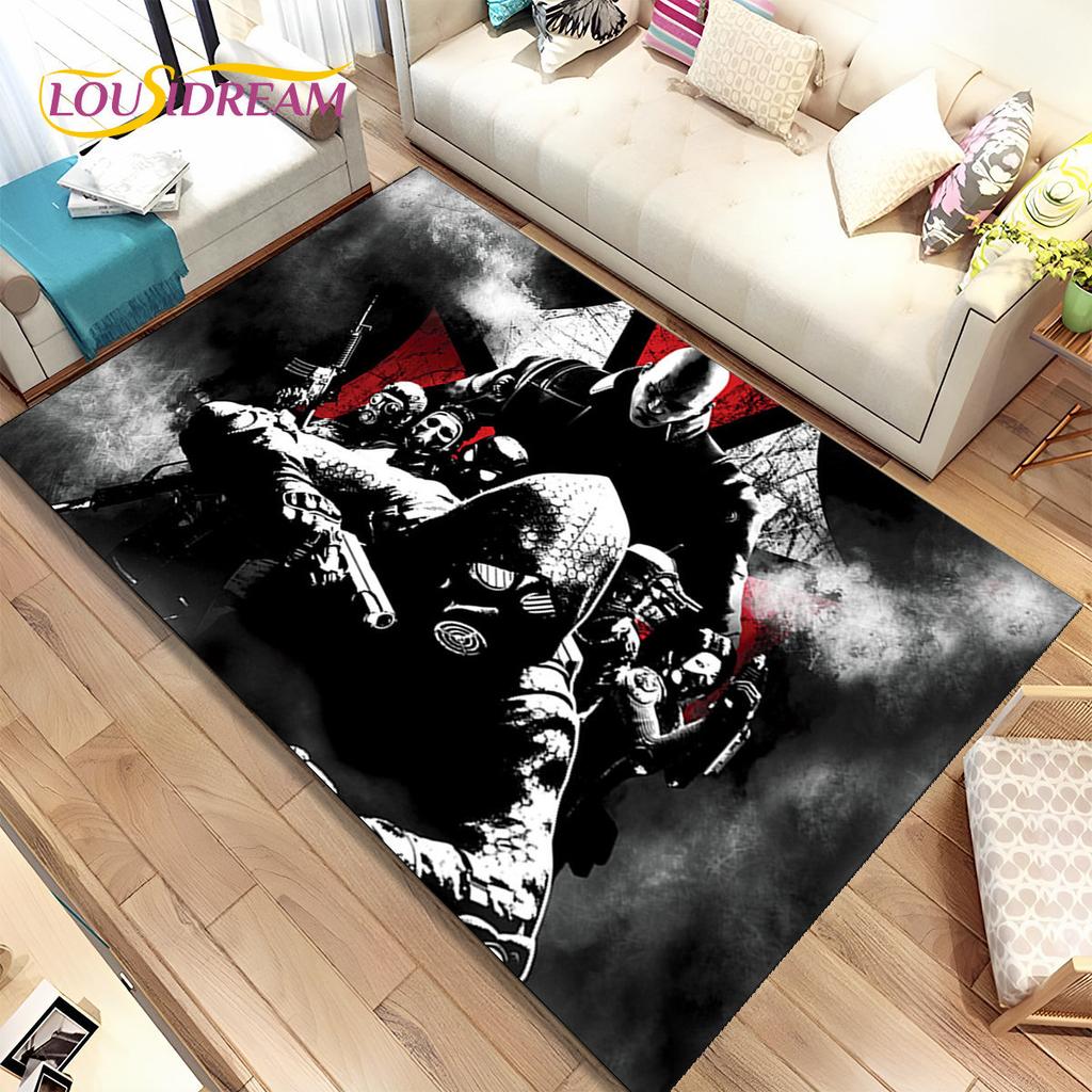 3D R-Resident Evil Games Gamer Area Rug, ковер для гостиной, спальни, дивана, коврика для двери, детский игровой нескользящий коврик