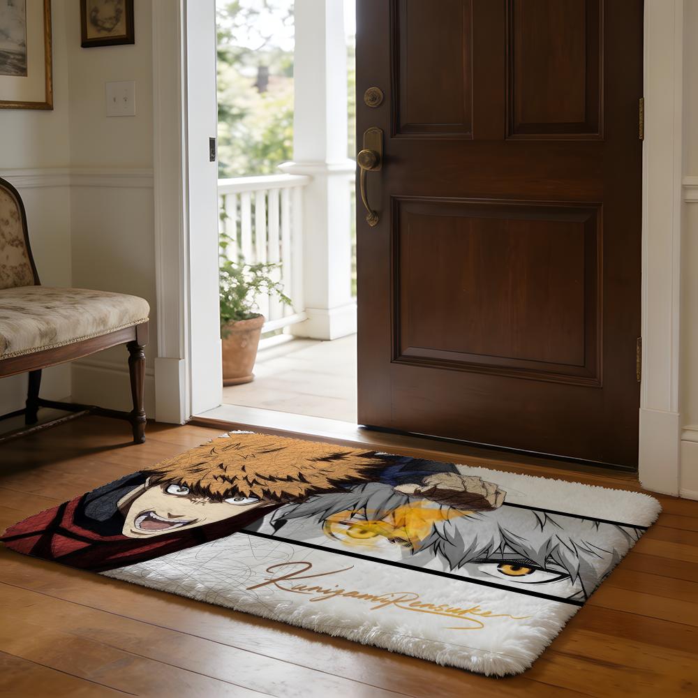 Hot Anime BBLue LLock Floor Mat Soft Flannel Absorbent Mat Non-Slip Rug Home Bedroom Bathroom