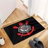 SC Corinthians Paulista Anchor Logo Area Rug, Non Slip Black Floor Mat for Living Room Bedroom Soccer Fan Decor