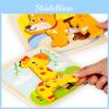 Wooden 3d Puzzle For Giraffe Airplane Animal Shapes Parentchild Interactive Play