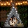 Nukido Children's Teepee Tent With Lights - Gray With Stars