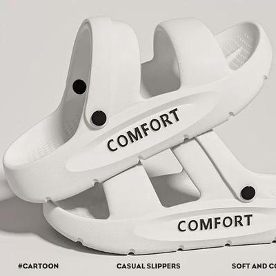 Модные детские мужские и женские домашние тапочки Мягкие тапочки для пары Нескользящие модные тапочки Новый материал ЭВА Износостойкие тапочки на толстой подошве