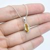 Minimalistic Pendant Citrine Pendant 925 Sterling Silver Pendant Women's Pendan