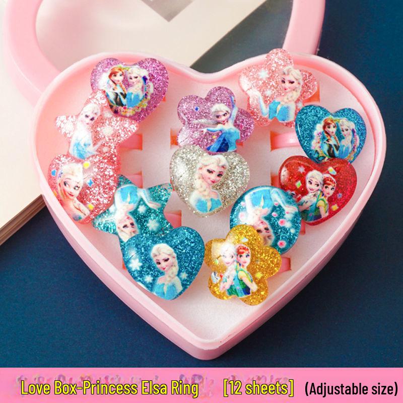 Кольца с кристаллами в виде принцессы из мультфильма для девочек-малышей - детский ювелирный подарок