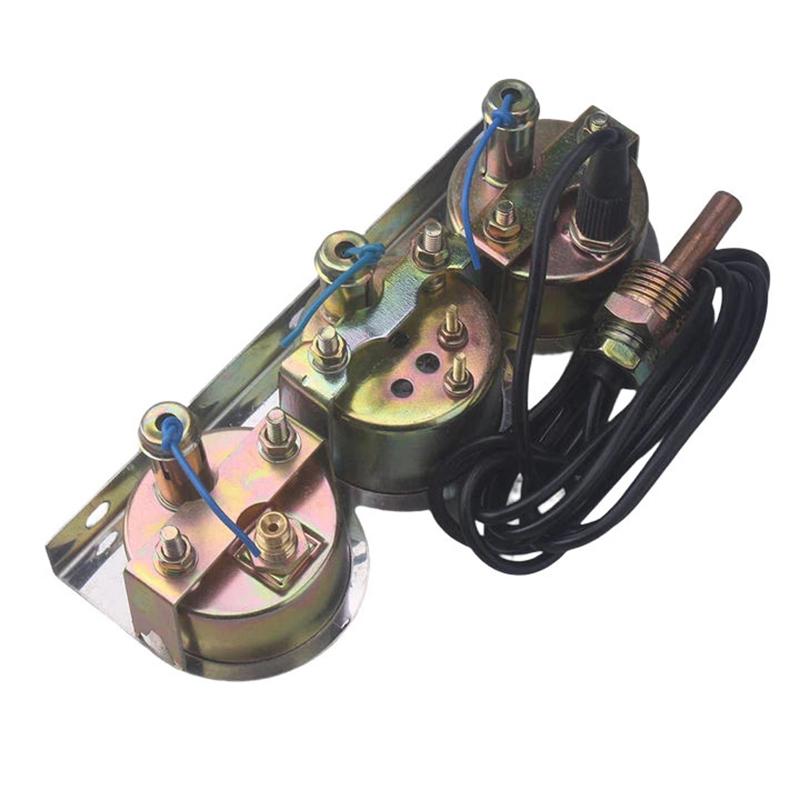 Universal 2 inch Triple Gauge Set - Oil Pressure, Water Temp, Volt Meter (Oil: 0-100 PSI, Water: 100-280F, Volt: 8-16V) 3in1