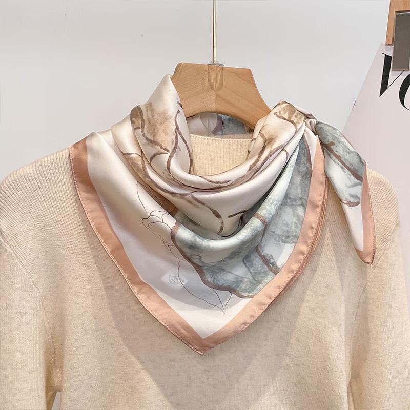 Elegant Chinese Style Women's Silk Scarf with Gift Box