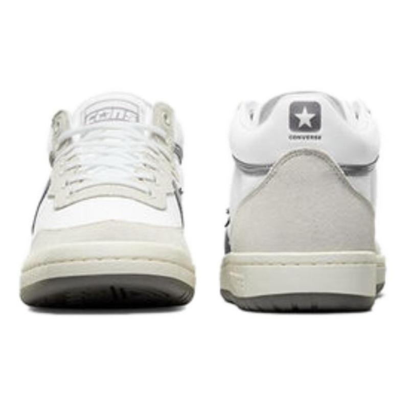 Converse Cons Fastbreak Pro Comfortable Non-Slip and Abrasion Resistant Board Shoes Unisex White Grey