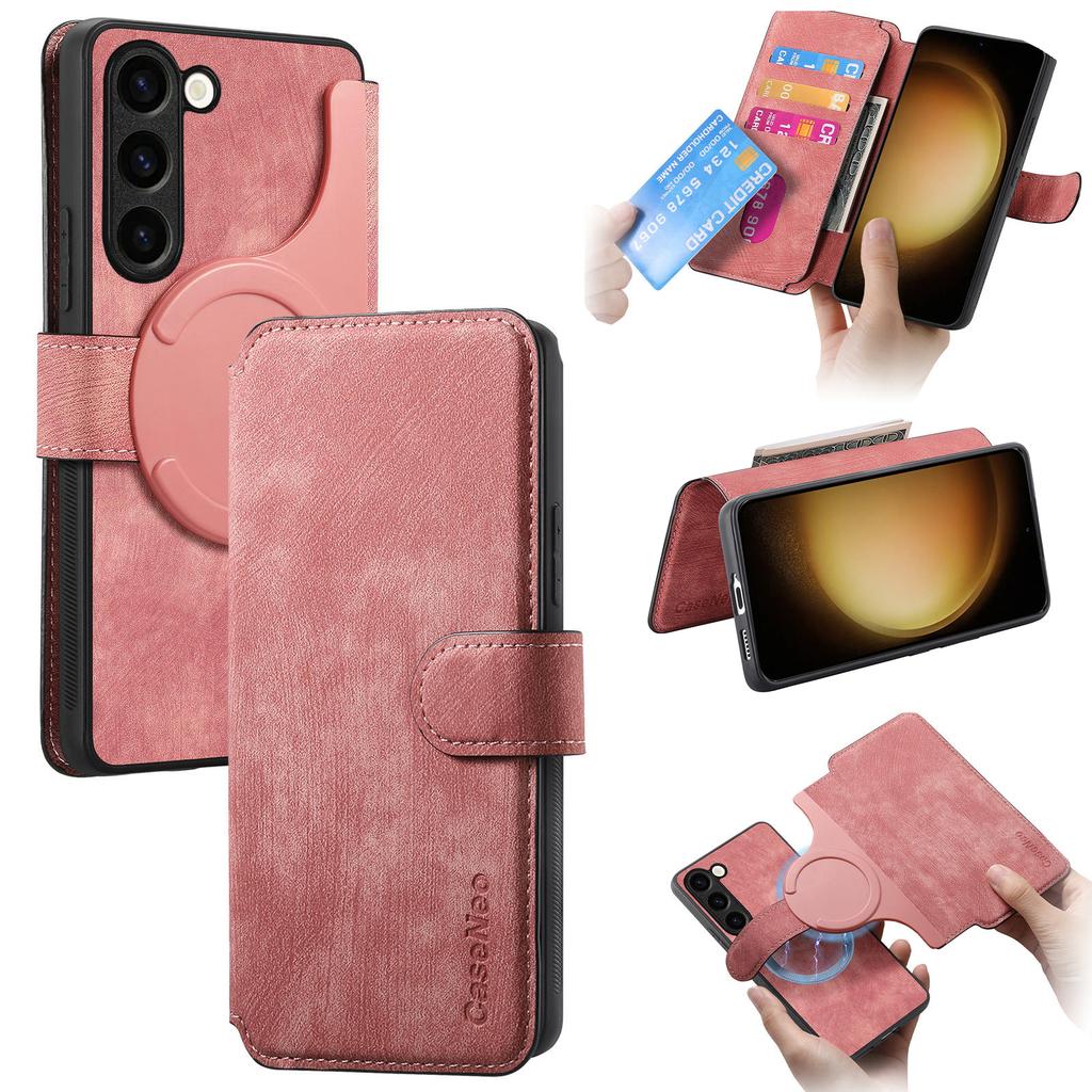 For Samsung Galaxy S23+ Magnetic Case CASENEO Detachable Leather Phone Wallet Cover