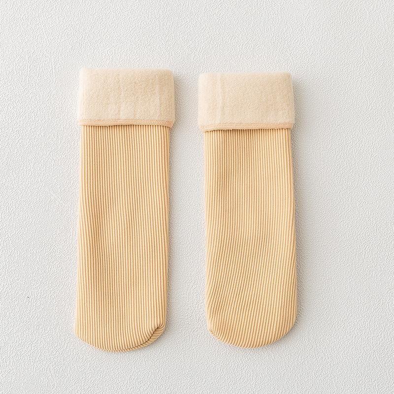 Детские зимние теплые носки для девочек, утепленные теплые носки, домашние напольные носки LXY