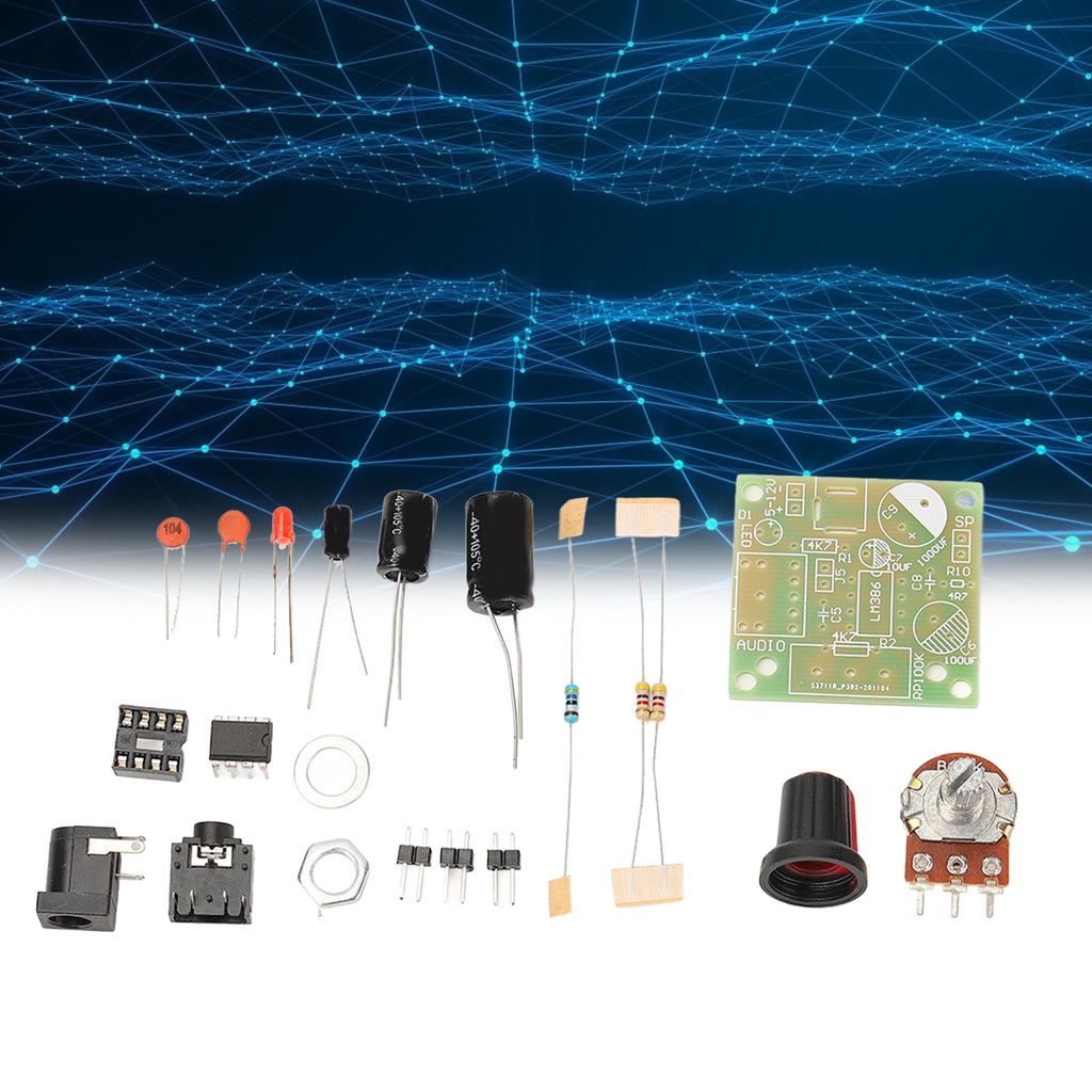 LM386 Комплект аудиоусилителя Супер Мини Умный Электронный DIY Модуль Плата FR4‑A Печатная Плата 3‑12 В