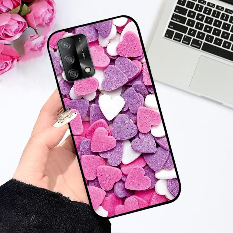 Модный художественный силиконовый чехол-мультяшка для Oppo F19/A74 с ударопрочным бампером
