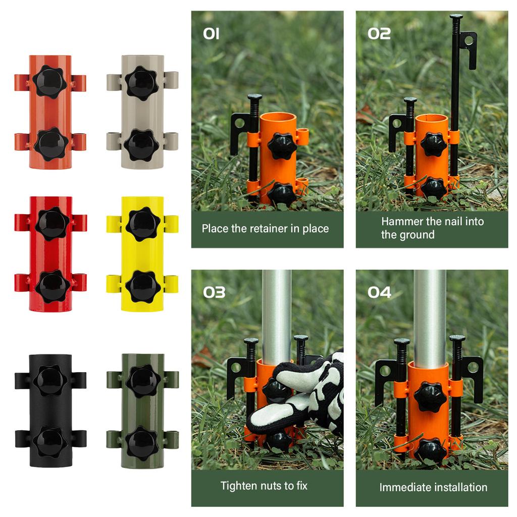 Portable Tent Fixed Tube Rod Stand Adjustable Camping Awning Rod Holder Tent Canopy Holder for Camping Fishing Barbecue