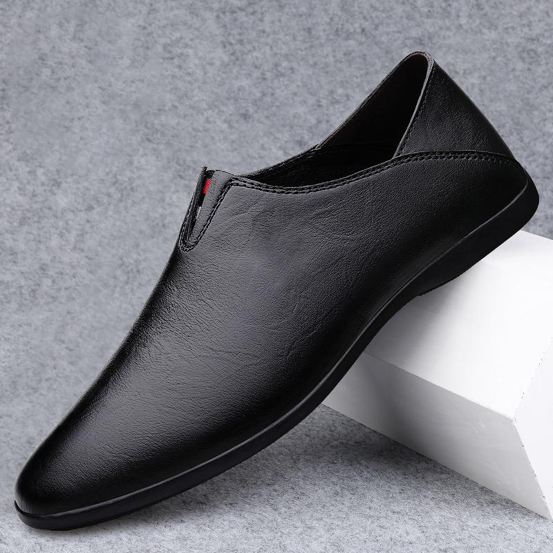 Модные мужские туфли из натуральной кожи, удобные туфли для офиса, формальные туфли для мужчин, свадебные туфли, повседневные деловые туфли на плоской подошве, мокасины