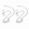 Replacement Acoustic Tube Comfortable Detachable Transparent Clear Acoustic Tube for Motorola Two Way Radio Headphones 2 Pack